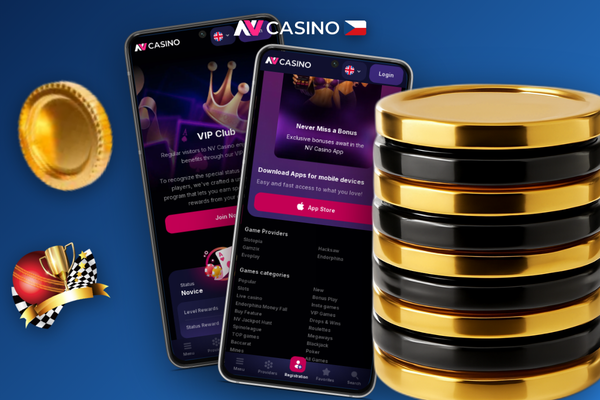 Stažení NV Casino APK pro Android s ukazatelem průběhu a velikostí souboru