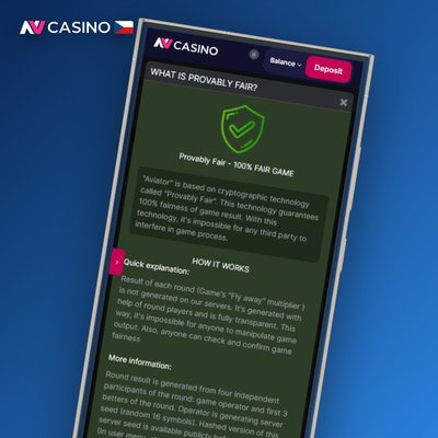 Výhry z Aviatoru v NV Casino převedené na hlavní zůstatek před výběrem
