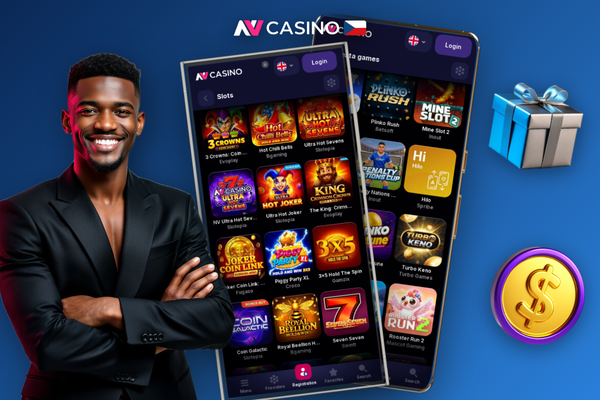 Blackjack stůl s rozdanými kartami a žetony v živém kasinu NV Casino